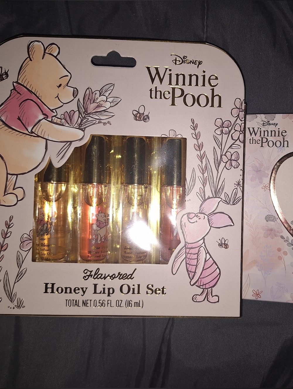 Disney Winnie the Pooh Honey Lip Oil Set – Pink & Gold Shades
